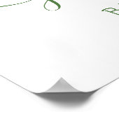 ゴルフ名門私立校風のボーイ赤ちゃんシャワー歓迎サイン ポスター (角)