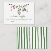 ゴルフ名門私立校風の物干しオムツラッフルカード エンクロージャーカード (正面/裏面)