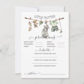 ゴルフ名門私立校風の物干しベビー予測ゲーム 招待状 (正面)