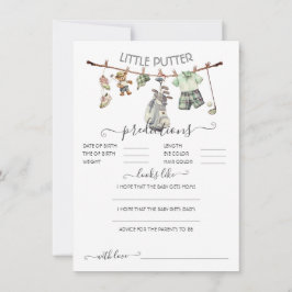 ゴルフ名門私立校風の物干しベビー予測ゲーム 招待状