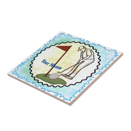 ゴルフ国旗 タイル (側面)