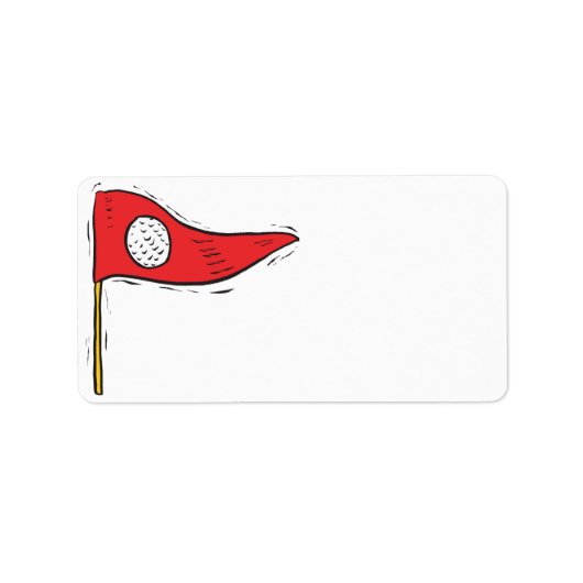 ゴルフ国旗 ラベル (正面)