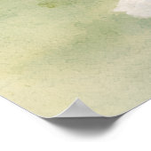 ゴルフ場での結婚式 新婦と新郎がパッティンググリーンで ポスター (角)