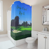 ゴルフ場でグリップして引き裂く シャワーカーテン (インサイチュ)