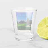 ゴルフ場でグリップして引き裂く ショットグラス (裏面)