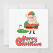 ゴルフ場でサンタとゴルフメリークリスマス (正面)