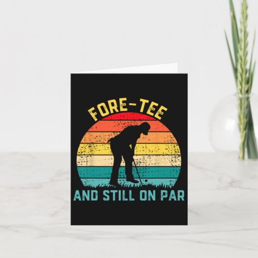 ゴルフ場で40歳でもまだパー Funny 40歳の誕生日パーティー行こう カード (正面)