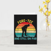 ゴルフ場で40歳でもまだパー Funny 40歳誕生日パーティー カード (黄色い花)