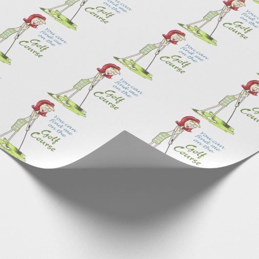 ゴルフ場で ラッピングペーパー (角)