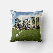 ゴルフ場とロゴ クッション (裏面)