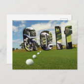 ゴルフ場とロゴ ポストカード (正面/裏面)