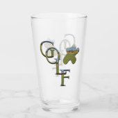 ゴルフ場のあるゴルフ タンブラーグラス (裏面)