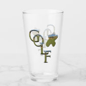 ゴルフ場のあるゴルフ タンブラーグラス (正面)