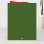 ゴルフ場のクリスマス サンタクロースがゴルフカートに乗って カード (裏面)