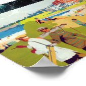 ゴルフ場のゴルファーヴィンテージゴルフポスター ポスター (角)