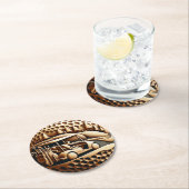 ゴルフ場のゴ芸術的ルフカート ラウンドペーパーコースター (インサイチュ)