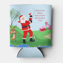 ゴルフ場のサンタとクリスマスコックテイル 缶クーラー