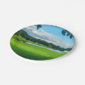 ゴルフ場の夏 ペーパープレート (アングル)