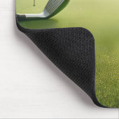 ゴルフ場の穴の中のマウス マウスパッド (コーナー)