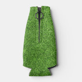 ゴルフ場の美しい緑の草の質感 ボトルクーラー (裏面)