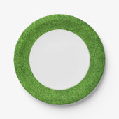 ゴルフ場の美しい緑の草地 ペーパープレート (正面)