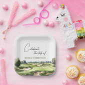 ゴルフ場ゴルファーの生活お祝い ペーパープレート (パーティー)