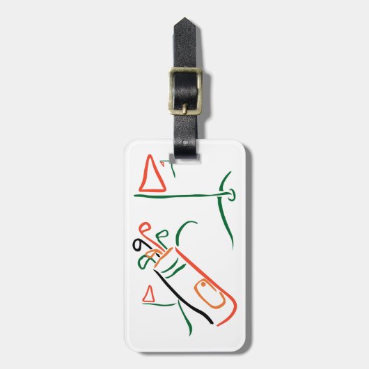 ゴルフ場面 ラゲッジタグ (正面縦)