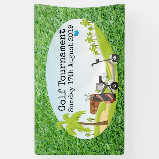 ゴルフ場・緑草   横断幕 (縦)