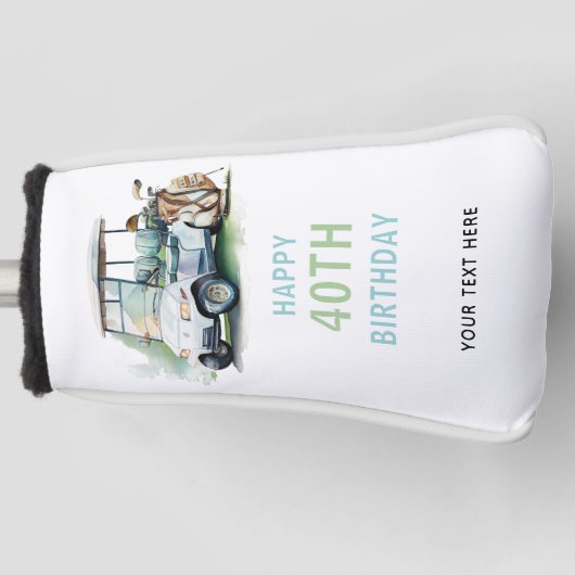 ゴルフ大人誕生日ギフトパーソナライズされた ゴルフヘッドカバー (正面)