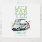 ゴルフ大人誕生日 パーソナライズされた ビールラベル (シングルラベル)