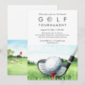 ゴルフ大会年次招待状 招待状 (正面/裏面)
