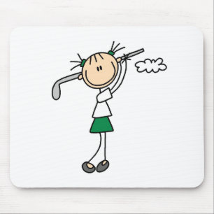 ゴルフ女の子のマウスパッド マウスパッド