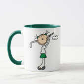 ゴルフ女の子のマグ マグカップ (左)