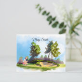 ゴルフ女は遊ゴルフだ ポストカード (スタンド正面)