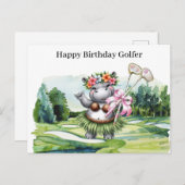 ゴルフ女子は遊ゴルフ誕生日ハワイ・ゴルファー シーズンポストカード (正面/裏面)