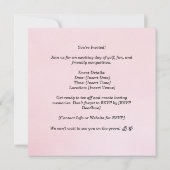 ゴルフ女子トーナメント ピンクをテーマにした 招待状 (裏面)