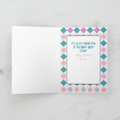 ゴルフ女子漫画おもしろい民族誕生日 カード (内部)