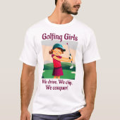 ゴルフ女子 - ゴルフTシャツ Tシャツ (正面)