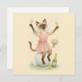 ゴルフ女子 Save the Date 花嫁  ブライズメイド 招待状 (正面/裏面)