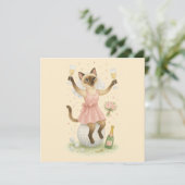 ゴルフ女子 Save the Date 花嫁  ブライズメイド 招待状 (スタンド正面)