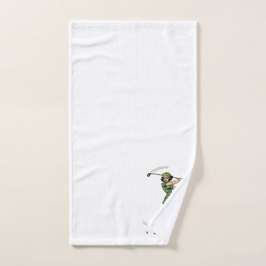 ゴルフ女性ゴルファーのウォーミングアップ バスタオルセット (ハンドタオル)