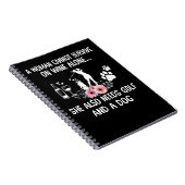 ゴルフ女性ゴルフワインドッグゴルフ及びワインゴルフギフトF ノートブック (右側)