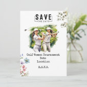 ゴルフ女性パーティー保存日 招待状 (スタンド正面)