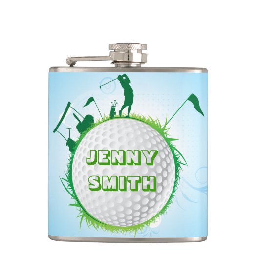 ゴルフ女性フラスコの世界 フラスク (正面)