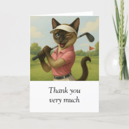 ゴルフ女性大会キャットゴルファー サンキューカード