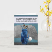 ゴルフ好きなパパへ 父の日の特別なカード カード (黄色い花)