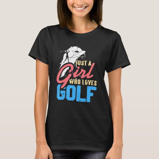 ゴルフ好きな女の子のためのヴィンテージゴルファーギフト Tシャツ (正面)