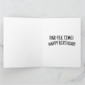 ゴルフ好きな女性のためのユーモアあふれる誕生日カード カード (内部)