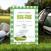 ゴルフ好きな方へおくる60歳のバースデーカード Funny Six-tee Golf 招待状
