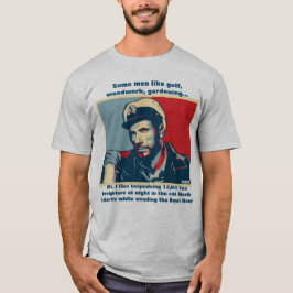 ゴルフ好きな男性もいれば…僕は魚雷の船が好きだ Tシャツ